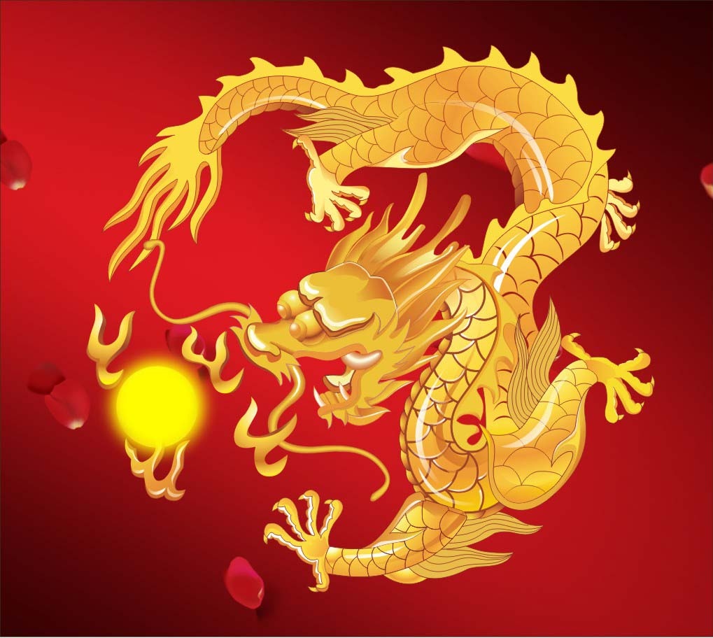 рисунок дракона, китайский дракон, даофаншу